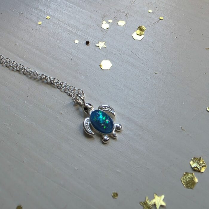 Sparkling Sea Turtle Opal Necklace- May 2025 Special Buy - Image 4