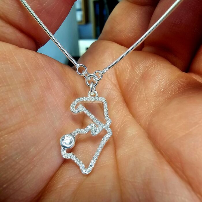 Stone Set Sparkling Silverstone Drawstring Bracelet in Sterling Silver - Image 2