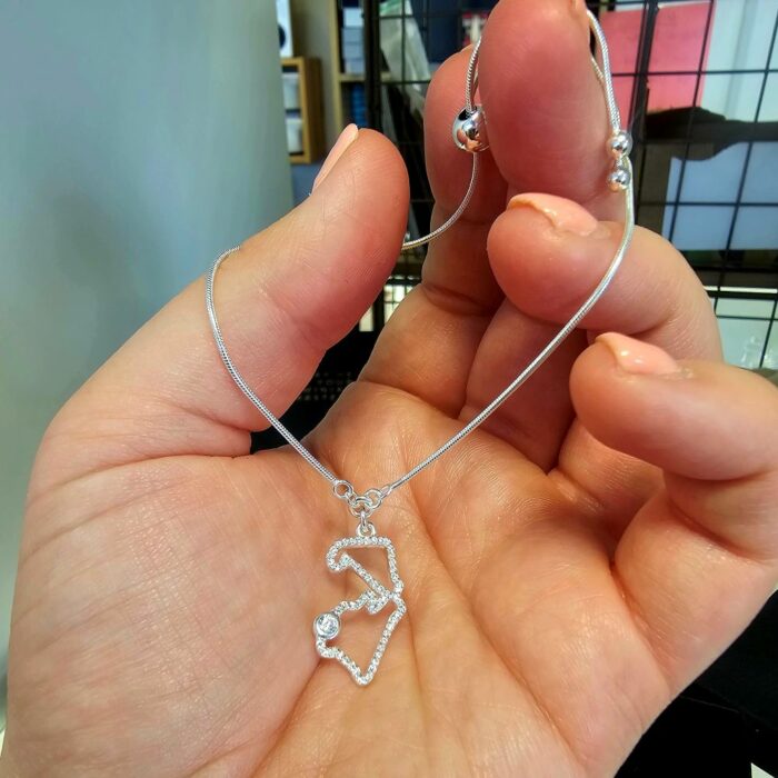 Stone Set Sparkling Silverstone Drawstring Bracelet in Sterling Silver - Image 3