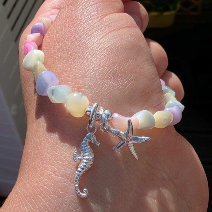 Summer's Hottest Beachy Bracelet in Sterling Silver and Candy Shell - Image 2