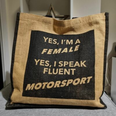 Black Motorsports Printed Jute Bag - Limited Edition 2025 Return