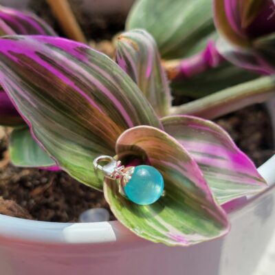 Charm Box Treasure 16- Turquoise Selenite Bead