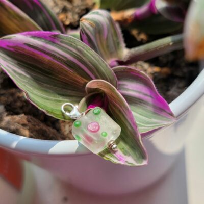 Charm Box Treasure 29- Handmade Glass Flower Bead