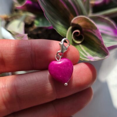 Charm Box Treasure 7 - Deep Pink Jade Heart