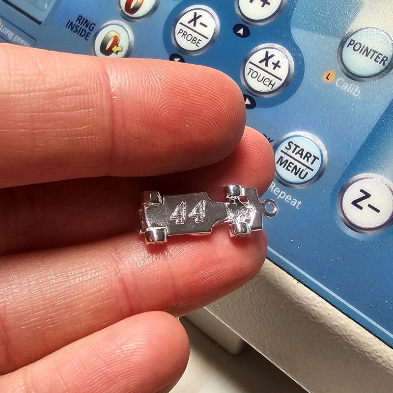Sterling Silver Race Car Charm - Image 4