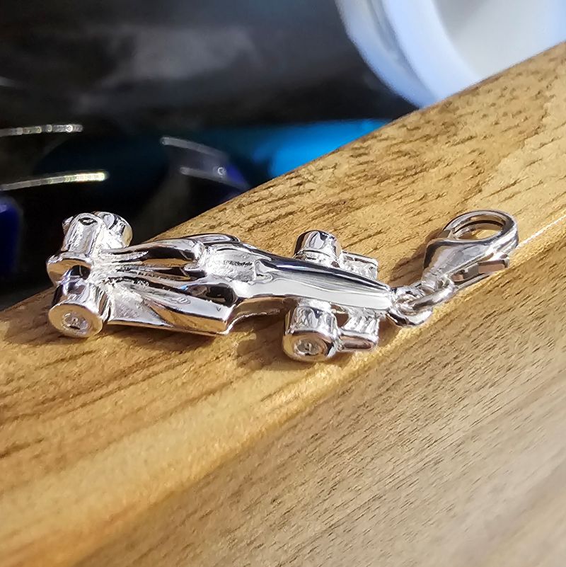 Sterling Silver Race Car Charm