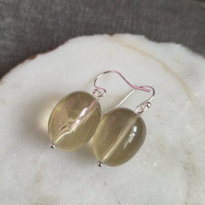 Bargain Hunters Treasure Drop Earrings 17 - Citrine and Sterling Silver