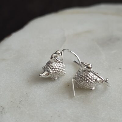 Bargain Hunters Treasure Drop Earrings 18 - Sterling Silver Herbie Hedgehogs