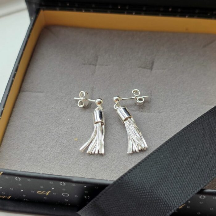 Bargain Hunters Treasure Drop Stud Earrings 10 - Sterling Silver Tassles