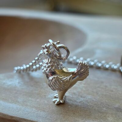 Henrietta Hen Necklace in Sterling Silver