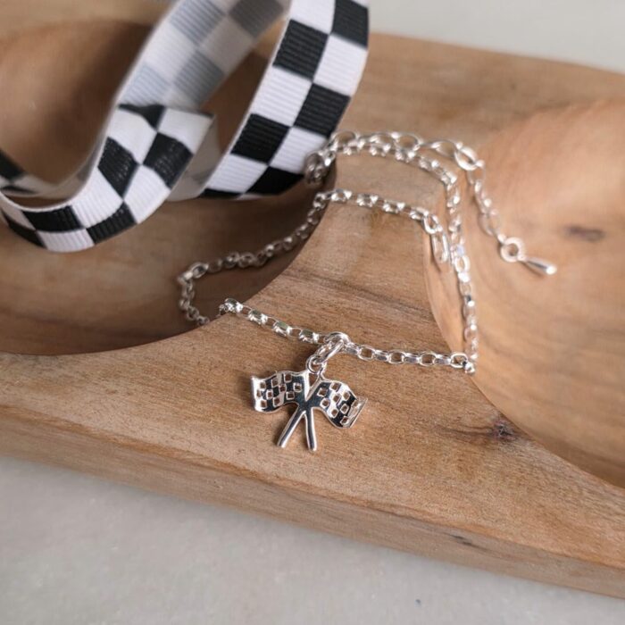 Mini Double Flag Anklet in Sterling Silver - Image 3