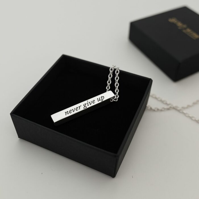 Nico Hülkenberg Never Give Up Unisex Sterling Silver Necklace - Limited Edition with Numbered Collector Card - Image 4
