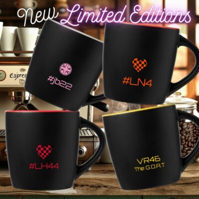 Set of 4 'Racing Champs' Ceramic Mugs