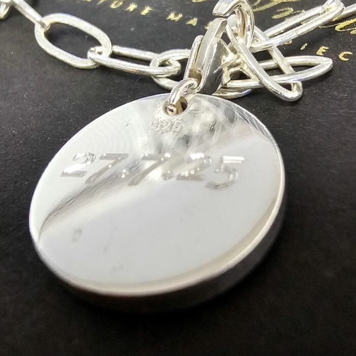 TOP SECRET - Sterling Silver Belgium Track Disc Charm with Sparkling Stone - Image 5