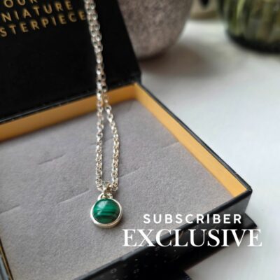 Vibrant Malachite Necklace in Sterling Silver- Subscriber Exclusive