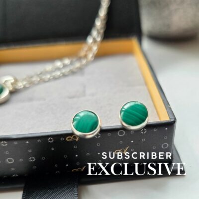Vibrant Malachite Studs in Sterling Silver- Subscriber Exclusive