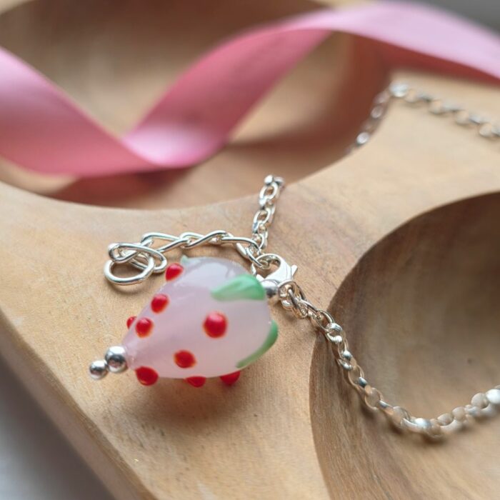 Wimbledon Strawberry Bracelet in Sterling Silver - Limited Edition Arrival - Image 3