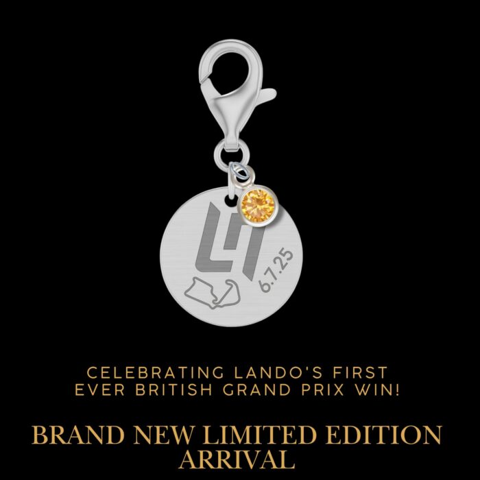 Celebratory Lando Norris Silverstone 2025 Charm - Limited to 75 with Collector Card
