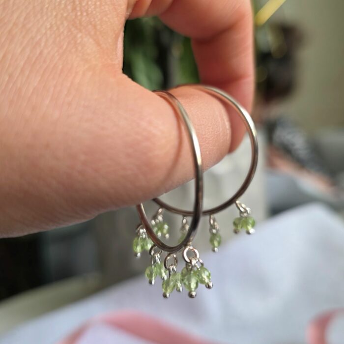 Bargain Hunters Treasure 33 - Statement Hoops with Peridot Clusters - Image 2