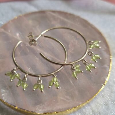 Bargain Hunters Treasure 33 - Statement Hoops with Peridot Clusters