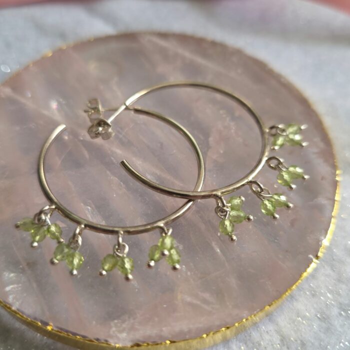Bargain Hunters Treasure 33 - Statement Hoops with Peridot Clusters