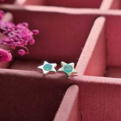Dinky Star Green Opal Studs- Special Buy Arrival