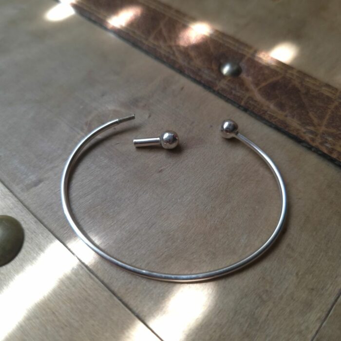Sterling Silver Signature Open Torque Screwable Charm Bracelet - Image 6