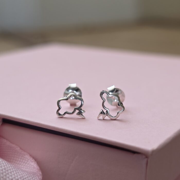 Storm in a Teacup Stud Earrings in Sterling Silver - Image 4