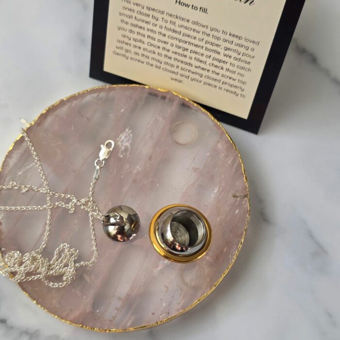 A Moment in Space Urn Necklace for Pet Ashes and Hair/Fur on Sterling Silver - Image 4