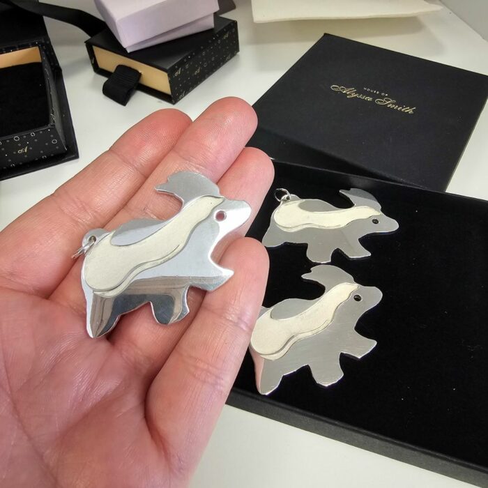 Bespoke Honey Badger Key Rings in Sterling Silver - Image 3