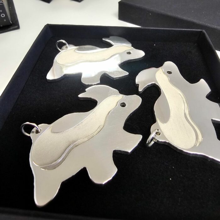 Bespoke Honey Badger Key Rings in Sterling Silver - Image 2