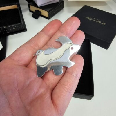 Bespoke Honey Badger Key Rings in Sterling Silver