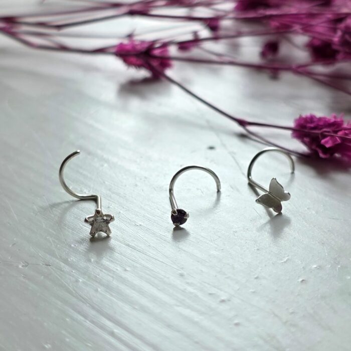 Butterfly Flutterby Nose Piercing Sterling Silver - Image 3