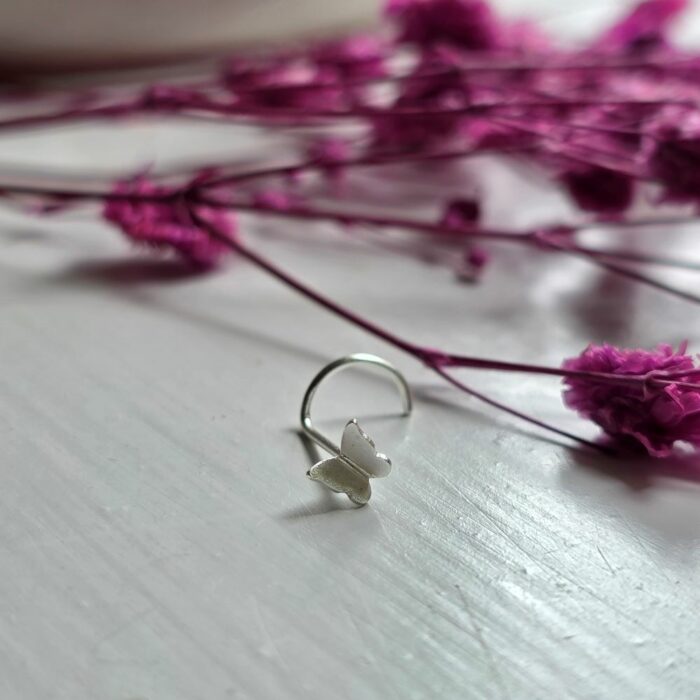 Butterfly Flutterby Nose Piercing Sterling Silver - Image 4