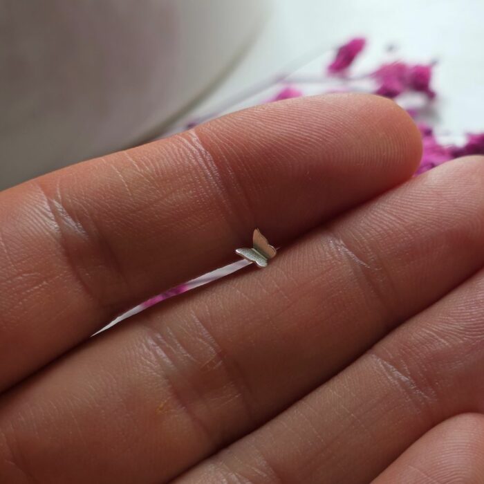 Butterfly Flutterby Nose Piercing Sterling Silver - Image 2