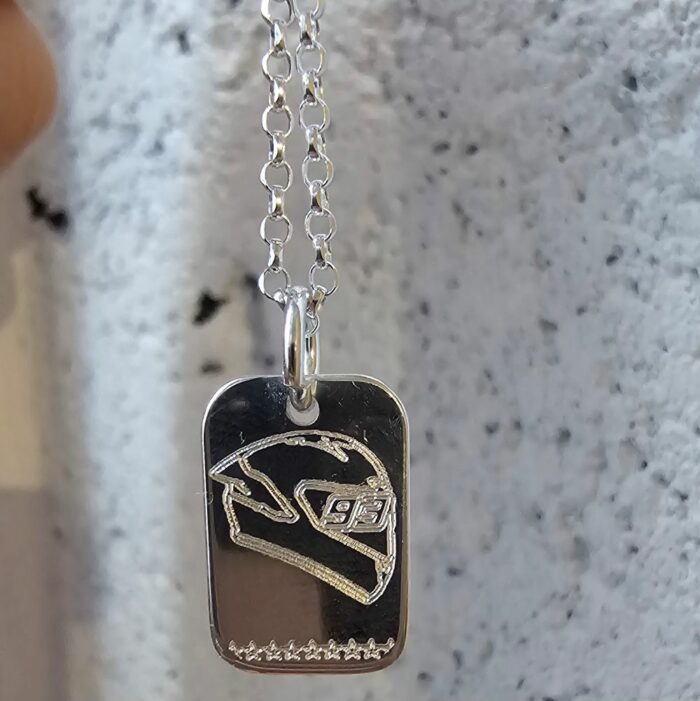 Celebratory Marc Marquez Necklace in Sterling Silver - Limited Edition - Image 2