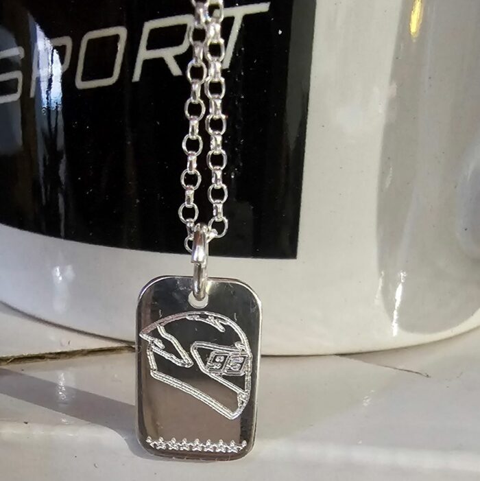 Celebratory Marc Marquez Necklace in Sterling Silver - Limited Edition - Image 3