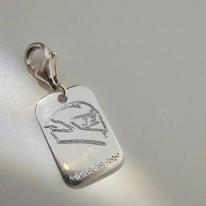Celebratory Marc Marquez Charm in Sterling Silver - Limited Edition - Image 3