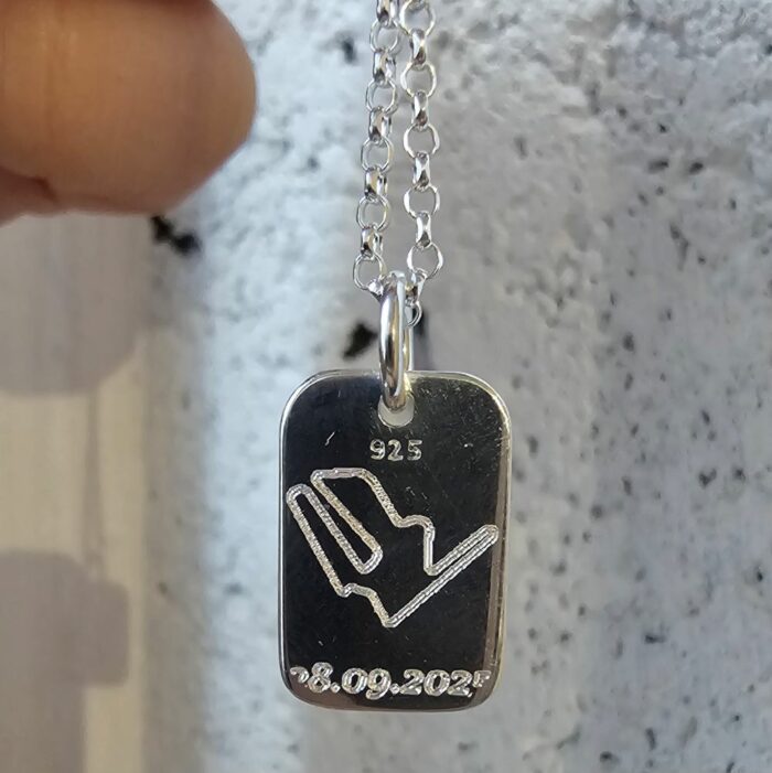 Celebratory Marc Marquez Necklace in Sterling Silver - Limited Edition - Image 5