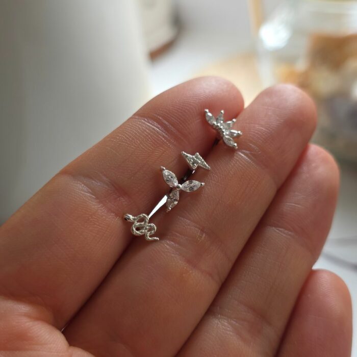 Gatsby Helix and Tragus Stud in Sterling Silver - Image 5