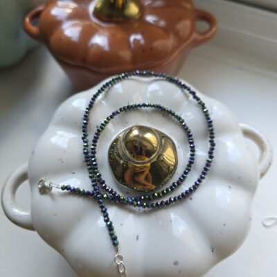 Fright Night Sparkling Crystal Necklace in Sterling Silver