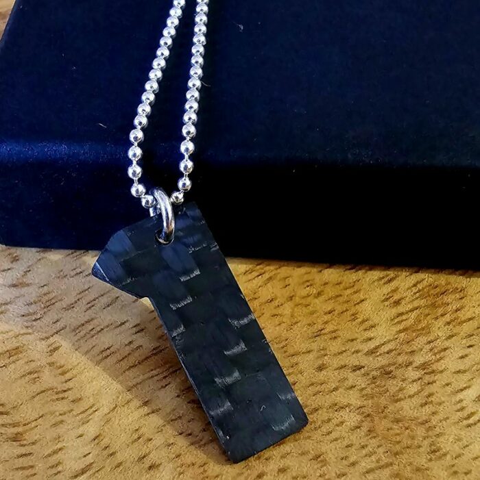 Max Verstappen Inspired Number 1 Necklace in Black Carbon