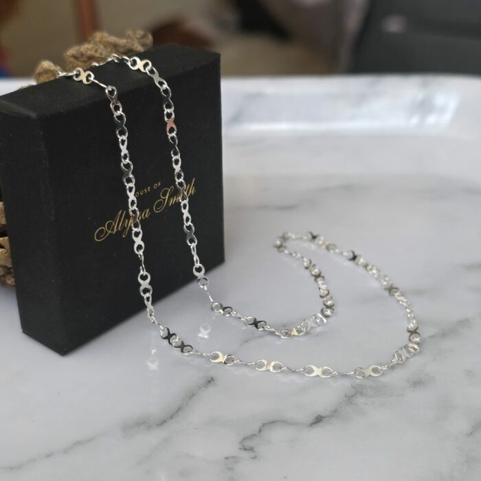Silver Continuous Infinity Link Necklace - Image 2