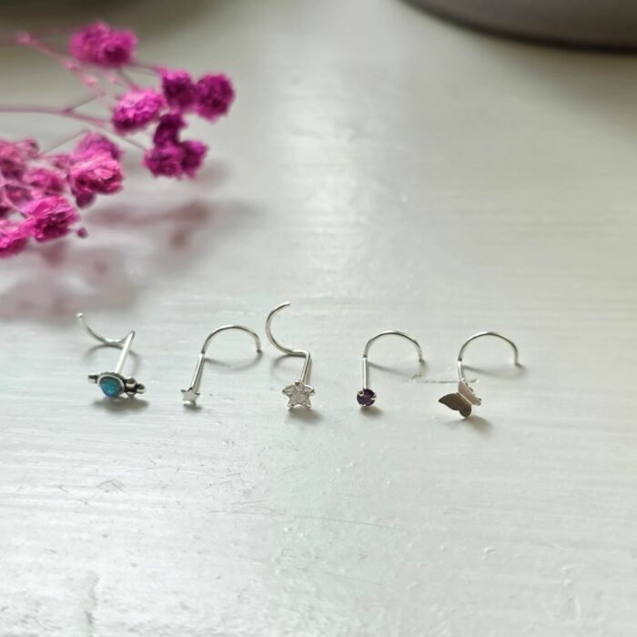 Tiny Twink Star Nose Piercing Sterling Silver - Image 4
