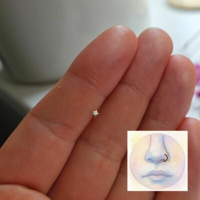 Tiny Twink Star Nose Piercing Sterling Silver