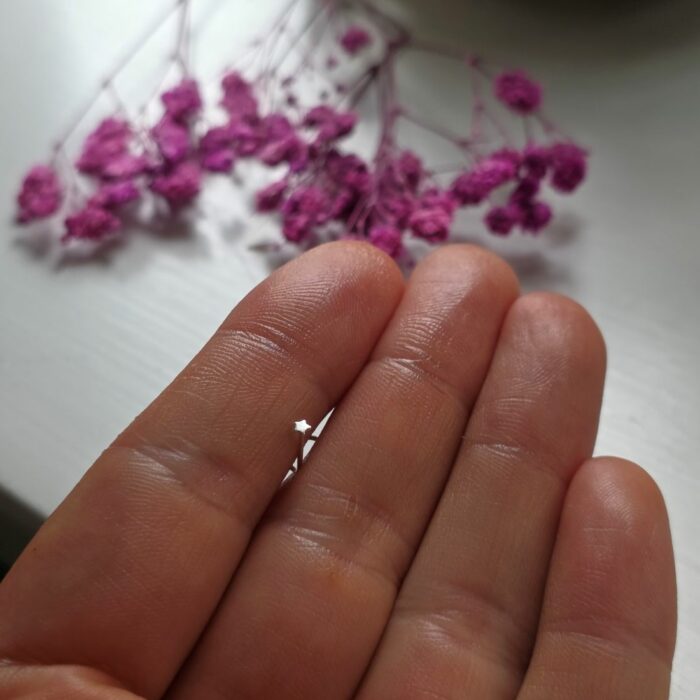 Tiny Twink Star Nose Piercing Sterling Silver - Image 5