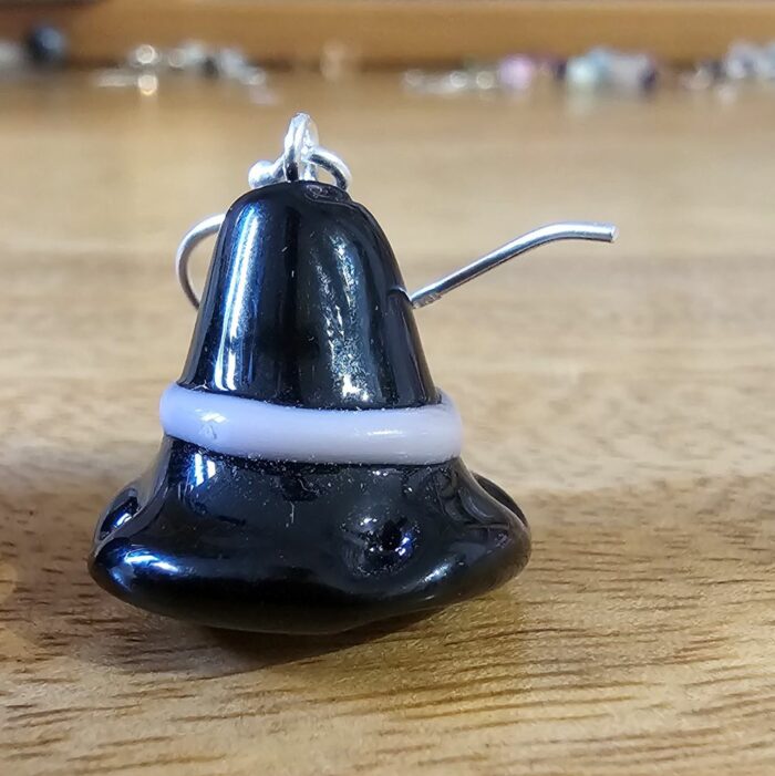 Witch's Hat and Cauldron Drop Earrings in Sterling Silver - Image 2