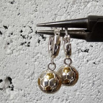 Wolves FC Official Opening Football Locket Huggie Hoops in Sterling Silver