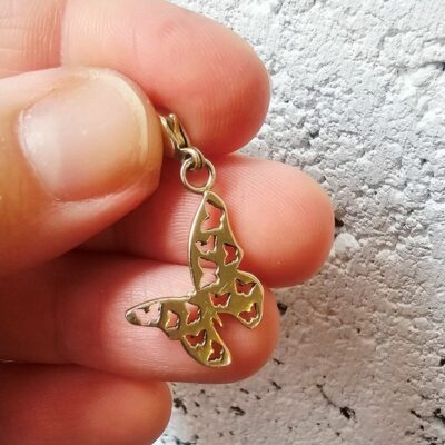 Yellow Gold ‘The Little Butterfly’ Charm in Sterling Silver