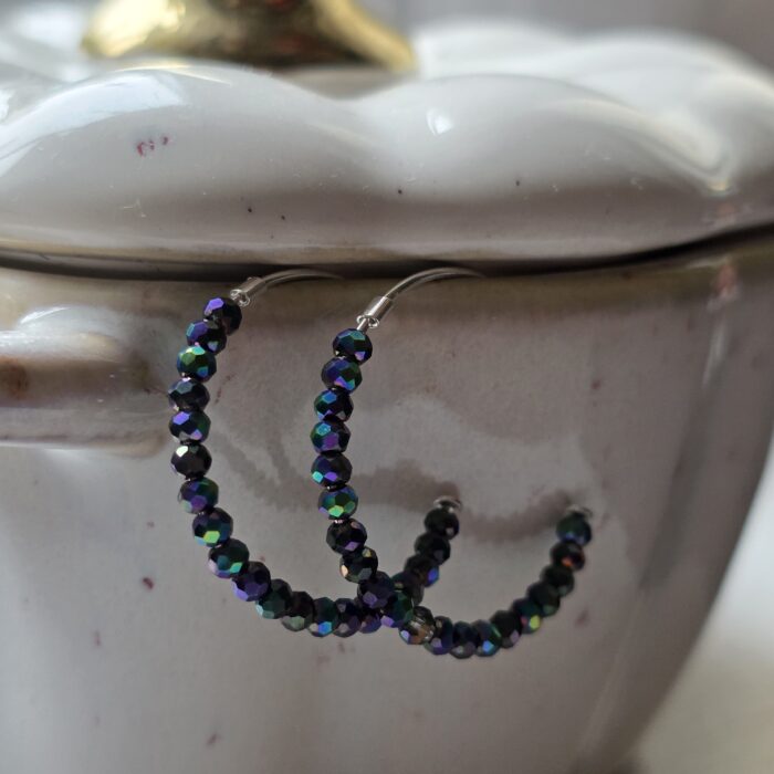 Fright Night Hoops in Sterling Silver- 2.5cm - Image 4